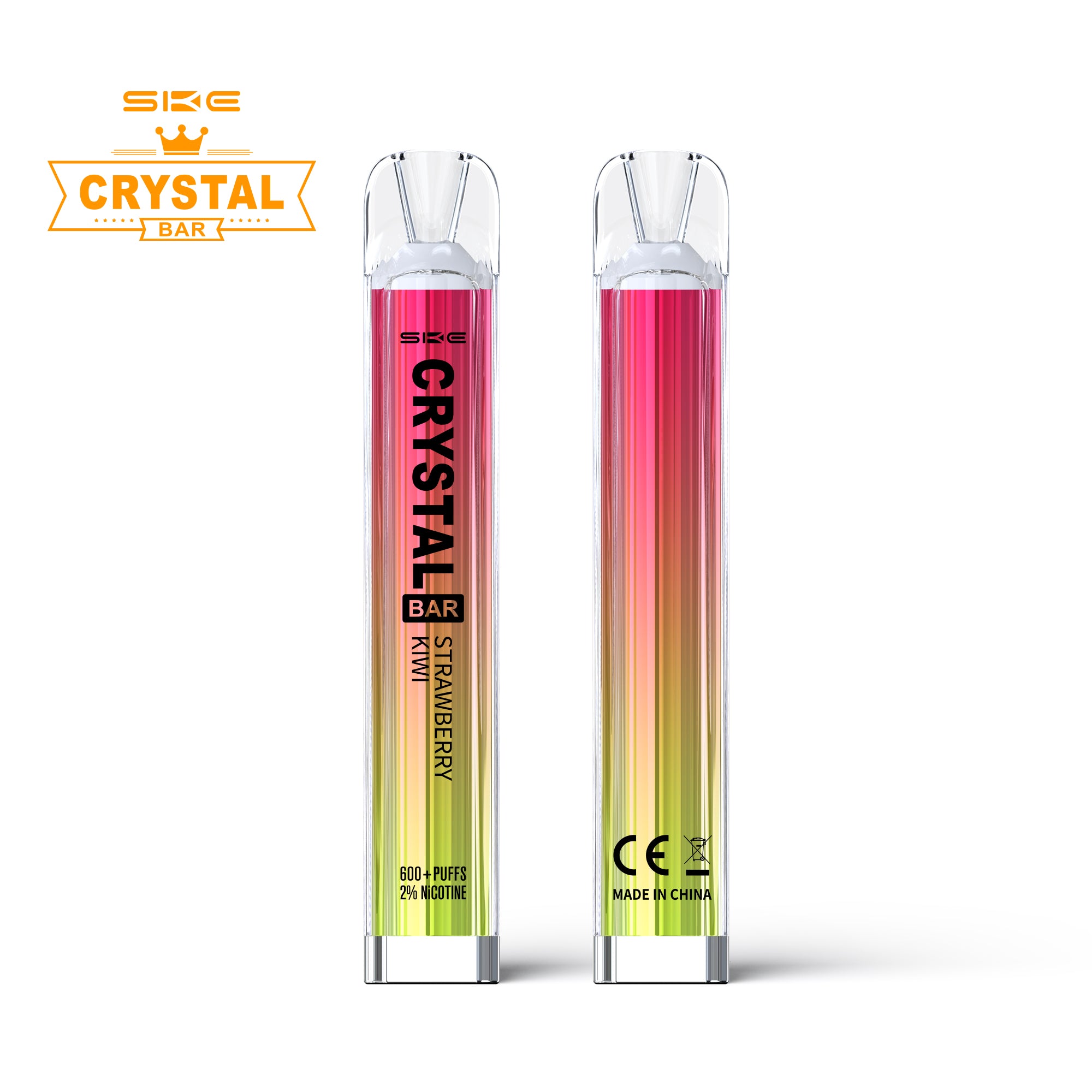 SKE Crystal Bar 600 - PreFilled POD Kit - Strawberry Kiwi 2% Or 20mg Nic