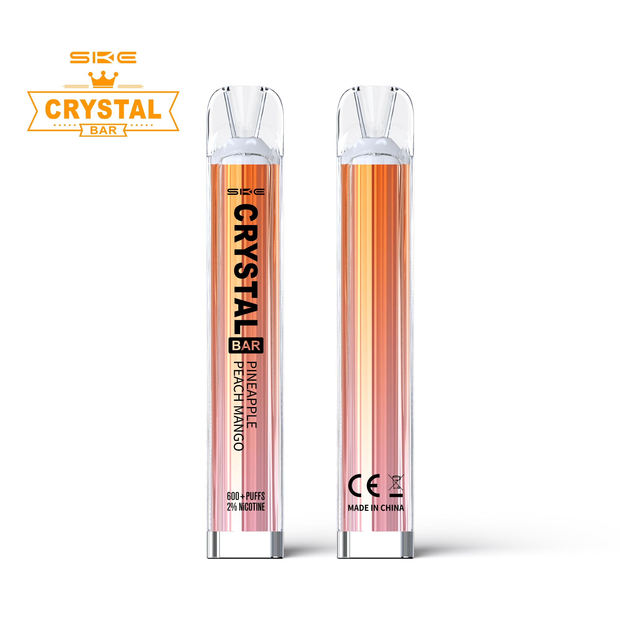 SKE Crystal Bar 600 - PreFilled POD Kit - Pineapple Peach Mango 2% Or 20mg Nic