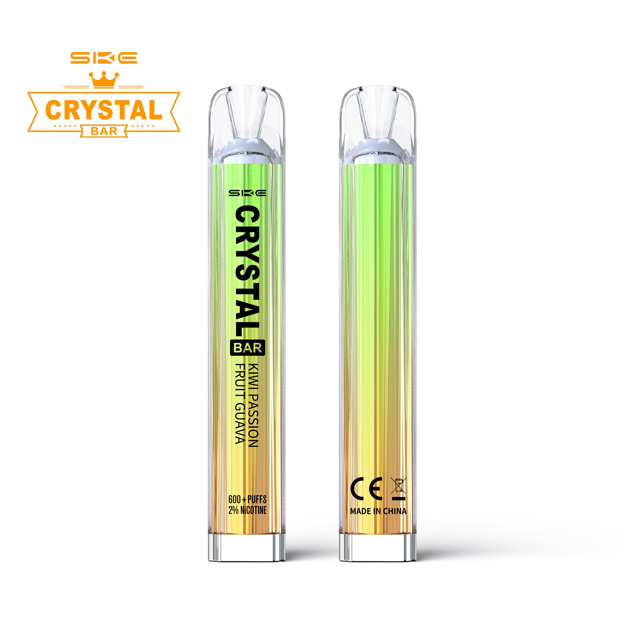SKE Crystal Bar 600 - PreFilled POD Kit - Kiwi Passion Fruit Guava 2% Or 20mg Nic