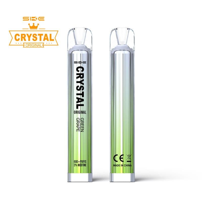 SKE Crystal Bar 600 - PreFilled POD Kit - Green Grape 2% Or 20mg Nic