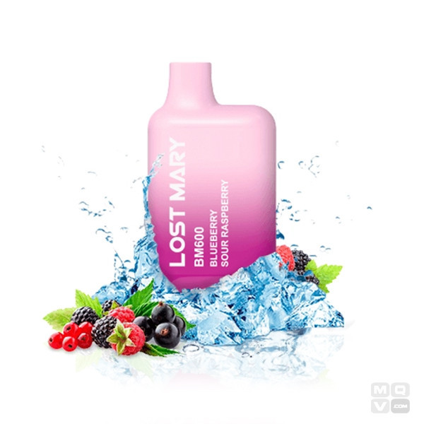Lost Mary BM600 PreFilled Pod Kit - Blueberry Sour Raspberry - 2% Or 20mg Nic
