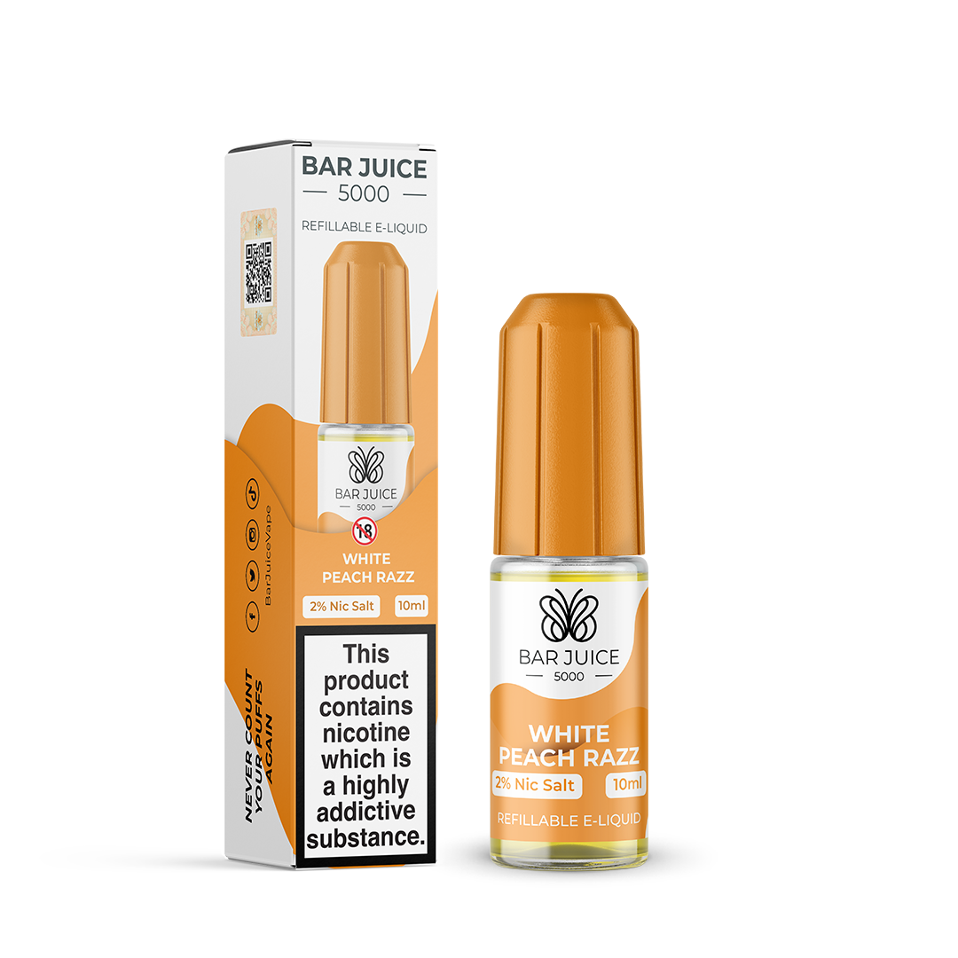 Bar Juice 5000 - White Peach Razz Nic Salt E-Liquid - 10ml - 20mg
