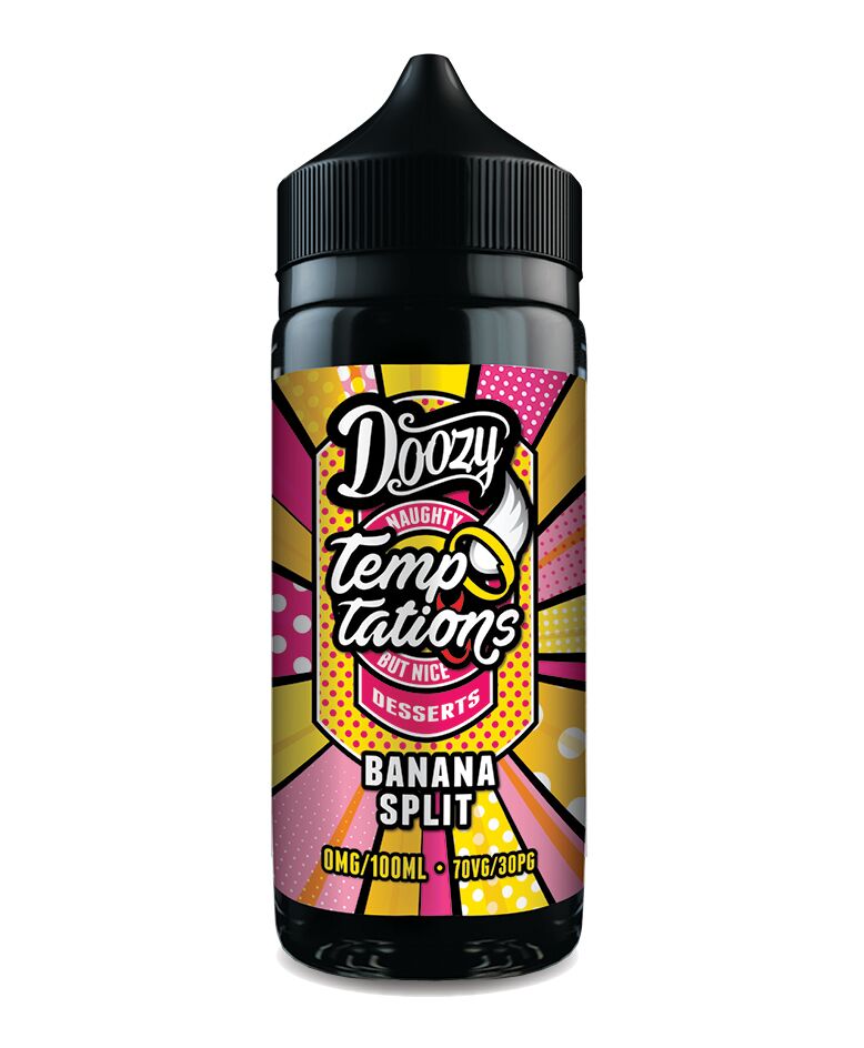 E-Liquids & Juices - Doozy Vape Co - Doozy Temptations - Banana Split - 100ml