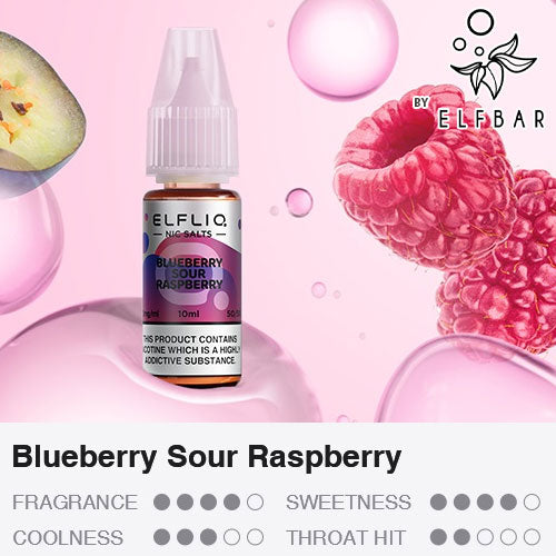 ELFLIQ - Blueberry Sour Raspberry - 10ml - 10mg